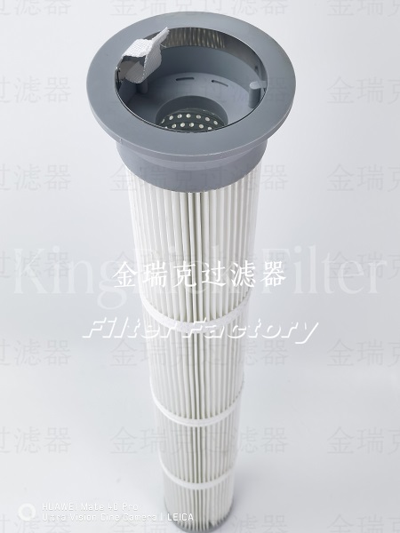 内螺纹覆膜滤筒锥形除尘滤筒钻机集尘箱除尘滤芯120×700