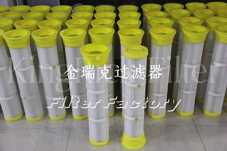 法兰式PTFE覆膜除尘滤芯三耳端盖除尘滤筒抛丸机除尘滤芯