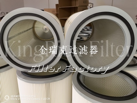粉尘滤筒防油防水聚酯无纺布精度5微米普优滤器