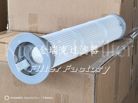 法兰安装玻璃纤维除尘滤芯普优除尘滤筒覆膜滤料滤棒