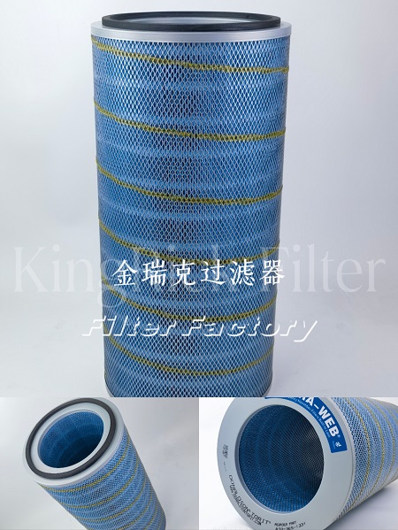 聚氨酯端盖吊装普优除尘滤筒除尘滤芯覆膜滤料滤棒