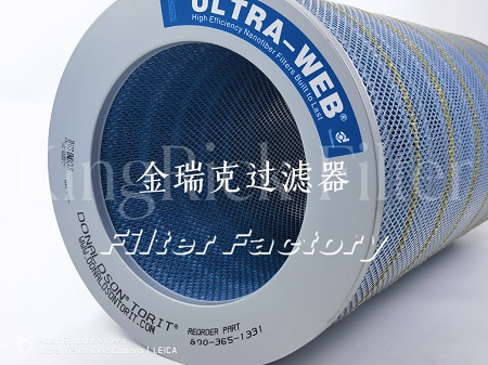 法兰盘安装粉尘滤芯普优滤器覆膜滤料滤棒